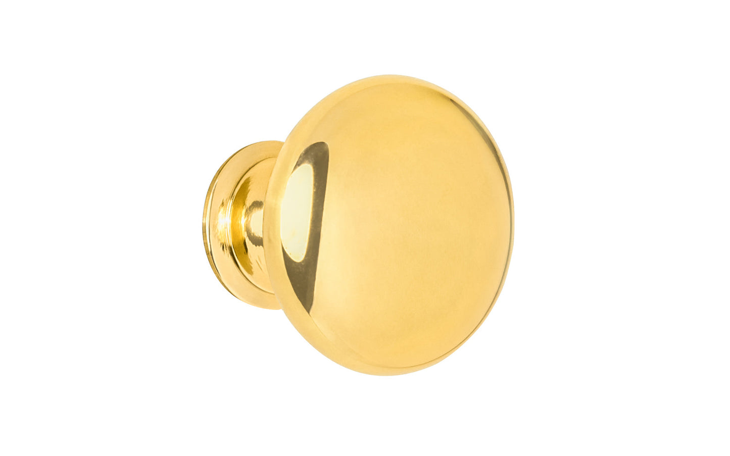 classic brass cabinet knob in unlacquered brass