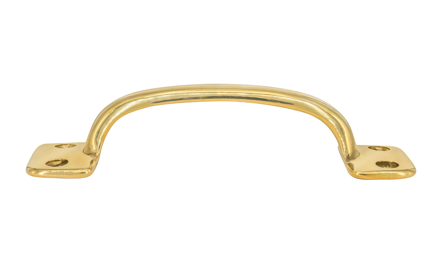 classic solid brass handle pull with 4-inch centers