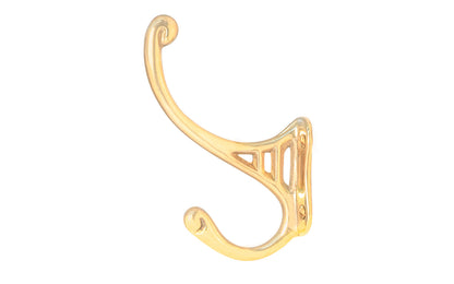 Alvarez Hardware – Solid Brass Hall Tree Hook – Vintage Double Coat Hook