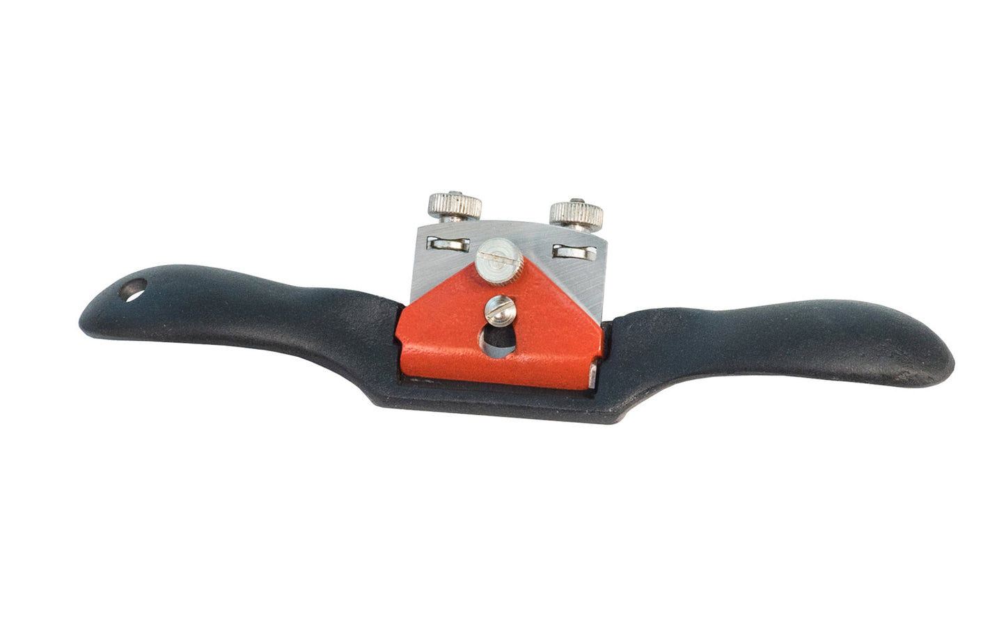 flat bottom spokeshave with black enamel finish and carbon steel blade